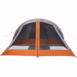 vidaXL Camping Tent Cabin 4-Person Lightweight Tent Patio Dome Tent Waterproof - grey and orange - Additional view 6