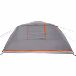 vidaXL Camping Tent Cabin 4-Person Lightweight Tent Patio Dome Tent Waterproof - grey and orange - Additional view 8