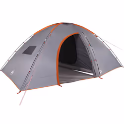 vidaXL Camping Tent 8-Person Lightweight Tent Outdoor Dome Tent Waterproof - Grey and orange - Additional view 5