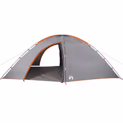vidaXL Camping Tent 8-Person Lightweight Tent Outdoor Dome Tent Waterproof - Grey and orange - Additional view 6