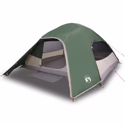 vidaXL Family Tent Dome 6-Person Lightweight Tent Camping Tent Waterproof - green, 4-person