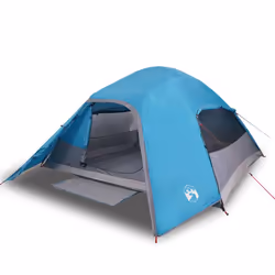 vidaXL Family Tent Dome 6-Person Lightweight Tent Camping Tent Waterproof - blue, 4-person