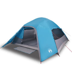 vidaXL Family Tent Dome 6-Person Lightweight Tent Camping Tent Waterproof - blue, 4-person