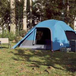 vidaXL Family Tent Dome 6-Person Lightweight Tent Camping Tent Waterproof - blue, 4-person