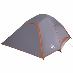 vidaXL Family Tent Dome 6-Person Lightweight Tent Camping Tent Waterproof - grey and orange, 4-person - Additional view 4