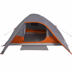 vidaXL Family Tent Dome 6-Person Lightweight Tent Camping Tent Waterproof - grey and orange, 6-person - Additional view 6