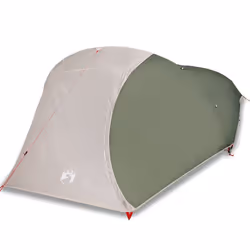 vidaXL Camping Tent Dome 4-Person Lightweight Tent Grey and Orange Waterproof - Green