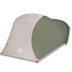vidaXL Camping Tent Dome 4-Person Lightweight Tent Grey and Orange Waterproof - Green