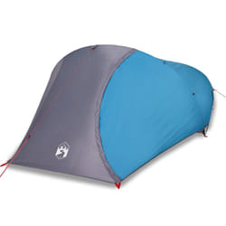 vidaXL Camping Tent Dome 4-Person Lightweight Tent Grey and Orange Waterproof - Blue