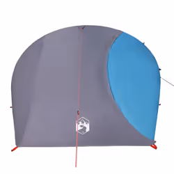 vidaXL Camping Tent Dome 4-Person Lightweight Tent Grey and Orange Waterproof - Blue - Additional view 4