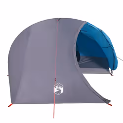 vidaXL Camping Tent Dome 4-Person Lightweight Tent Grey and Orange Waterproof - Blue - Additional view 5