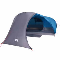 vidaXL Camping Tent Dome 4-Person Lightweight Tent Grey and Orange Waterproof - Blue - Additional view 6