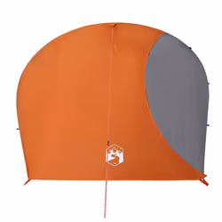 vidaXL Camping Tent Dome 4-Person Lightweight Tent Grey and Orange Waterproof - Grey and orange - Additional view 4
