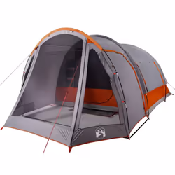 vidaXL Family Tent 6-Person Outdoor Lightweight Tent Camping Tent Waterproof - Grey and orange - Additional view 4