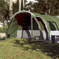 vidaXL Family Tent 6-Person Outdoor Lightweight Tent Camping Tent Waterproof - green, 8-person