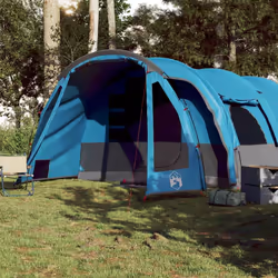vidaXL Family Tent 6-Person Outdoor Lightweight Tent Camping Tent Waterproof - blue, 8-person