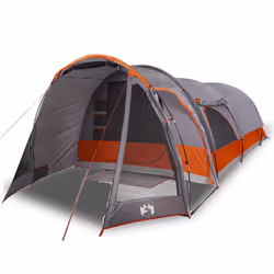 vidaXL Family Tent 6-Person Outdoor Lightweight Tent Camping Tent Waterproof - grey, 8-person