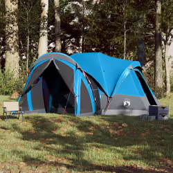 vidaXL Family Tent Tipi 8-Person Lightweight Camping Tent Green Waterproof - Blue