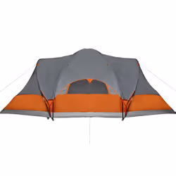 vidaXL Family Tent Tipi 8-Person Lightweight Camping Tent Green Waterproof - Grey and orange - Additional view 8