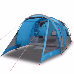 vidaXL Family Tent 6-Person Outdoor Lightweight Tent Camping Tent Waterproof - blue, 4-person