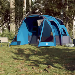 vidaXL Family Tent 6-Person Outdoor Lightweight Tent Camping Tent Waterproof - blue, 4-person