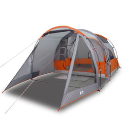 vidaXL Family Tent 6-Person Outdoor Lightweight Tent Camping Tent Waterproof - grey, 4-person