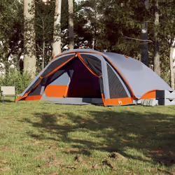 vidaXL Family Tent Cabin 6-Person Lightweight Tent Dome Tent Green Waterproof - grey