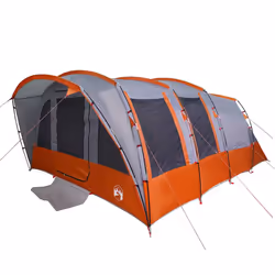 vidaXL Family Tent Tunnel 8-Person Lightweight Tent Dome Tent Grey Waterproof - Additional view 4