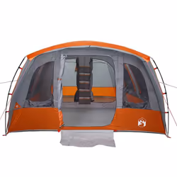 vidaXL Family Tent Tunnel 8-Person Lightweight Tent Dome Tent Grey Waterproof - Additional view 6