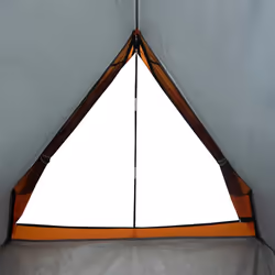 vidaXL Camping Tent A-Frame 2-Person Dome Tent Blackout Fabric Waterproof - Grey and orange - Additional view 9