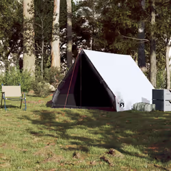 vidaXL Camping Tent A-Frame 2-Person Tent White Blackout Fabric Waterproof - Additional view 2