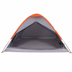 vidaXL Camping Tent Dome 2-Person Lightweight Tent Dome Tent Blue Waterproof - Grey and orange, 190 x 135 x 102/107 cm - Additional view 4