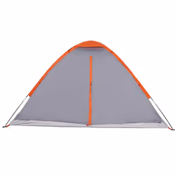 vidaXL Camping Tent Dome 2-Person Lightweight Tent Dome Tent Blue Waterproof - Grey and orange, 190 x 135 x 102/107 cm - Additional view 6