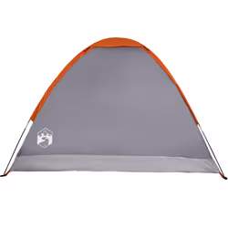 vidaXL Camping Tent Dome 2-Person Lightweight Tent Dome Tent Blue Waterproof - Grey and orange, 190 x 135 x 102/107 cm - Additional view 7