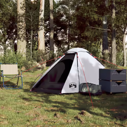 vidaXL Camping Tent Dome 4-Person Lightweight Tent Patio Dome Tent Waterproof - white blackout, 2-person