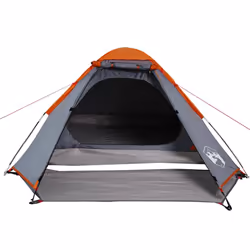 vidaXL Camping Tent Dome 4-Person Lightweight Tent Patio Dome Tent Waterproof - grey and orange, 4-person - Additional view 5
