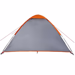 vidaXL Camping Tent Dome 4-Person Lightweight Tent Patio Dome Tent Waterproof - grey and orange, 4-person - Additional view 8