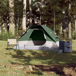 vidaXL Family Tent Dome 6-Person Outdoor Lightweight Camping Tent Waterproof - Green, 214 x 150 x 115 cm - Additional view 2