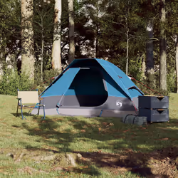 vidaXL Family Tent Dome 6-Person Outdoor Lightweight Camping Tent Waterproof - Blue, 214 x 150 x 115 cm - Additional view 2