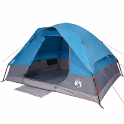 vidaXL Family Tent Dome 6-Person Outdoor Lightweight Camping Tent Waterproof - Blue, 214 x 150 x 115 cm - Additional view 4