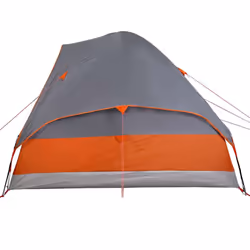 vidaXL Family Tent Dome 6-Person Outdoor Lightweight Camping Tent Waterproof - Grey and orange, 214 x 150 x 115 cm - Additional view 8