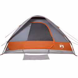 vidaXL Family Tent Dome 6-Person Outdoor Lightweight Camping Tent Waterproof - Grey and orange, 274 x 213 x 150 cm - Additional view 5