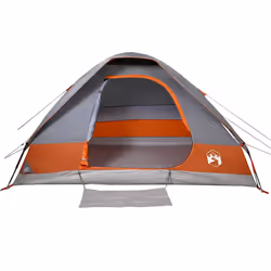 vidaXL Family Tent Dome 6-Person Outdoor Lightweight Camping Tent Waterproof - Grey and orange, 274 x 213 x 150 cm - Additional view 6
