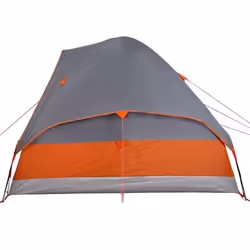 vidaXL Family Tent Dome 6-Person Outdoor Lightweight Camping Tent Waterproof - Grey and orange, 274 x 213 x 150 cm - Additional view 8