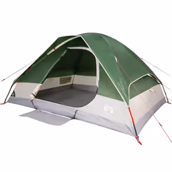 vidaXL Family Tent Dome 6-Person Outdoor Lightweight Camping Tent Waterproof - Green, 335 x 273 x 183 cm - Additional view 4