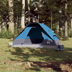vidaXL Family Tent Dome 6-Person Outdoor Lightweight Camping Tent Waterproof - Blue, 335 x 273 x 183 cm - Additional view 2