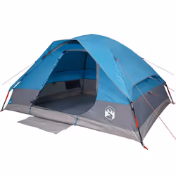 vidaXL Family Tent Dome 6-Person Outdoor Lightweight Camping Tent Waterproof - Blue, 335 x 273 x 183 cm - Additional view 4