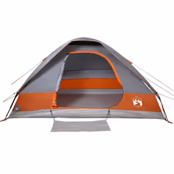 vidaXL Family Tent Dome 6-Person Outdoor Lightweight Camping Tent Waterproof - Grey and orange, 335 x 273 x 183 cm - Additional view 5
