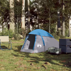 vidaXL Camping Tent Dome 1-Person Lightweight Tent Dome Tent Blue Waterproof