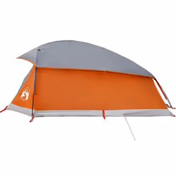 vidaXL Camping Tent Dome 1-Person Lightweight Tent Grey and Orange Waterproof - Additional view 7